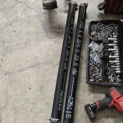 Replacement torsion springs and hardware