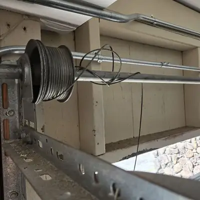 Cable drum and track